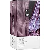 IGK Permanent Hair Dye Color Kit | V Astro Babe - Light Cool Lavendar | 100% Gray Color Coverage + Strengthen + Shine | Ammonia Free