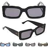 DIFF Indy Rectangular Sungalsses for Women | UV400 Protection | Designer Acetate Frames