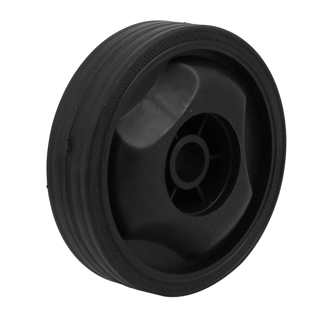 sourcing map 115mm Dia Plastic Replacement Parts Wheel Black for Air Compressor