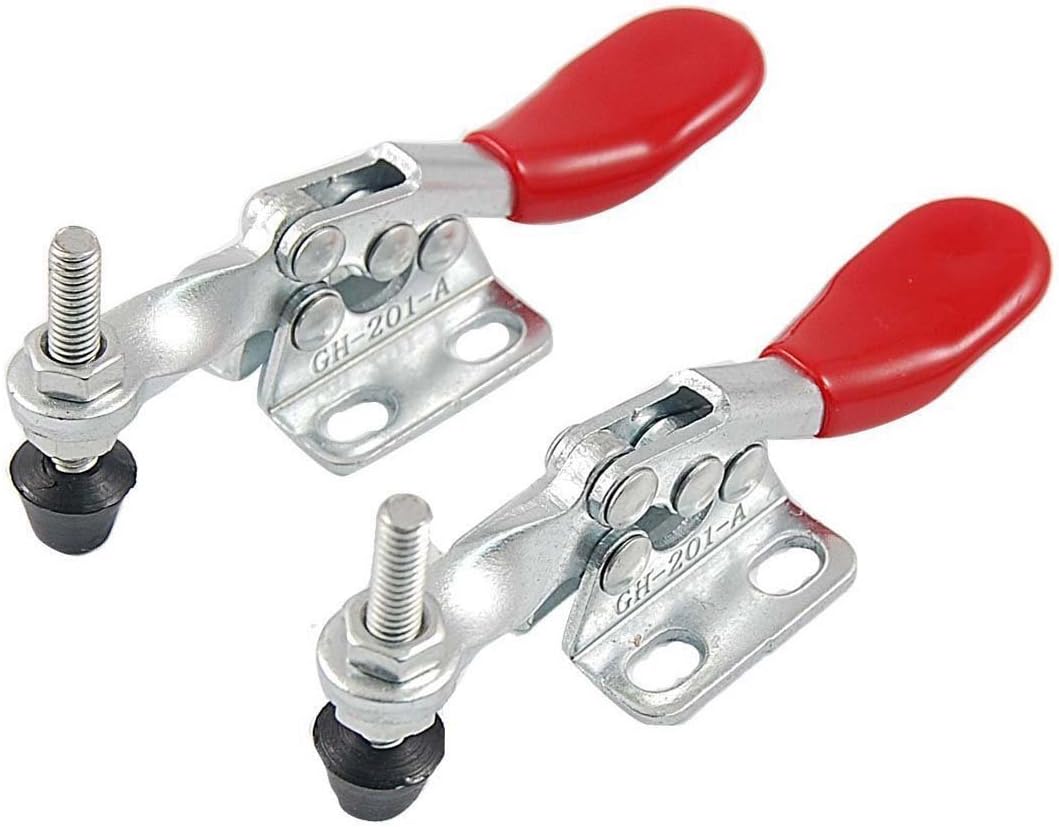 10-Pack Metal Toggle Clamps – Horizontal Handle, 27kg/60lb Holding Capacity, 201A Style For Woodworking/Jigs
