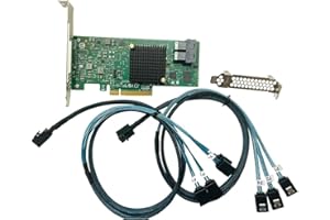 LSI SAS3008 9300-8I IT-Mode HBA JBOD PCI-E 3.0 SATA/SAS 8-Port SAS3 12Gb/s ZFS FreeNAS unRAID 2* SFF-8643 SATA Cable