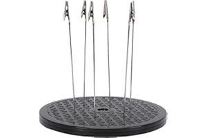 AUNMAS Airbrush Craft, Miniature Painting with 7.5 Inch 360 Rotation and Six Metal Clips for Model Cars Cake Art Projects