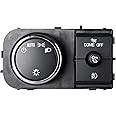SOAESCN Headlight Dimmer Switch, Fog Light Switch for 2007-2014 Chevy Avalanche Silverado Suburban Tahoe GMC Sierra Yukon XL, Instrument Panel Dimmer Switch Headlamp Switch Control, 25858705-15096895