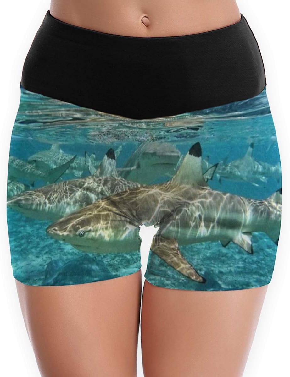 REDCAR Shell Perl Women's Active Yoga Shorts Pants Leggings Tights Non See-Through Yoga Short