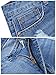 Men's Vintage Blue Straight Fit Jeans Destroyed Distressed Denim Pants with Knee Rips 36