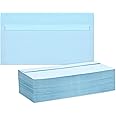 100 Pack #10 Light Blue Envelopes with Square Flap for Mailing Letters, Invitations (4 1/8 x 9 1/2 In)