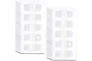 RJLCTH 1000 Pcs Sturdy Ring Binder Stickers, Clear Self-Adhesive Hole Reinforcement Tabs for Documents, Photos, Postcards - Heavy Duty Plastic Hanging Tabs for Office, School, and Retail Display Organizer