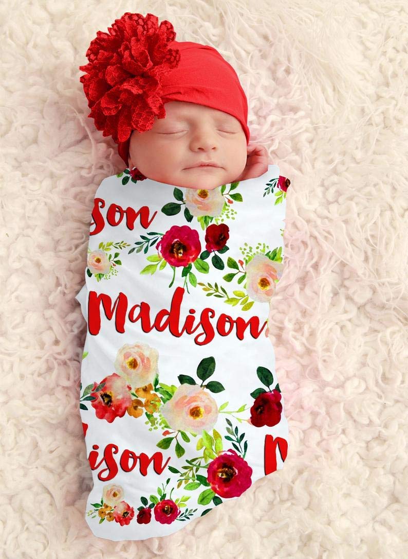 monogrammed swaddle blanket