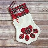 Lovely Pet Paw Christmas Stocking for Dog or Cat 18-Inch Length (Dog)