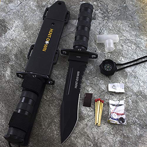 12" Tactical Hunting Rambo Combat Fixed Blade Knife Machete Bowie