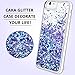iPhone 6/6S/7/8 Case, Caka iPhone 6S Glitter Case [Tempered Glass Screen Protector] Bling Flowing Floating Luxury Glitter Sparkle TPU Bumper Liquid Case for iPhone 6/6S/7/8 (4.7