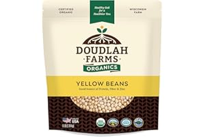 Organic Yellow Canary Beans 5 lb - Non-GMO, USDA Organic, Tested Clean Certified, Vegan - Rich in Fiber & Protein for Soups, Burritos, Salads, & Chili - Grown in the USA, Farmed On Regenerative Soil by Doudlah Farms