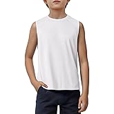 Haloumoning Boys Tank Tops Athletic Sleeveless Crewneck T-Shirts Kids Undershirts 5-14 Years