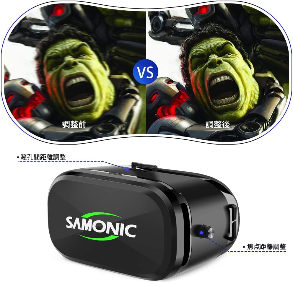 Amazon Co Jp Samonic 3d Vrゴーグル イヤホン Bluetoothコントローラ 日本語説明書付属 ブラック 家電 カメラ