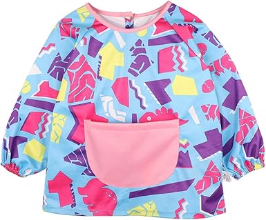 Happy Cherry Enfant Tablier Bebe Repas Impermeable Blouse De Peinture Maternelle Ecole Manches Longues Bavoir Bebe Fille Garcon 1 2 Ans Bleu Avion Loisirs Creatifs Blouses Et Tabliers