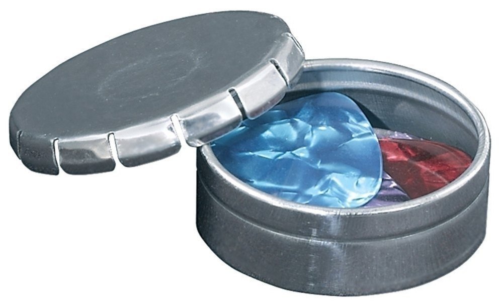 GEWA Fire Stone plectrum/pick metal box with 10 picks