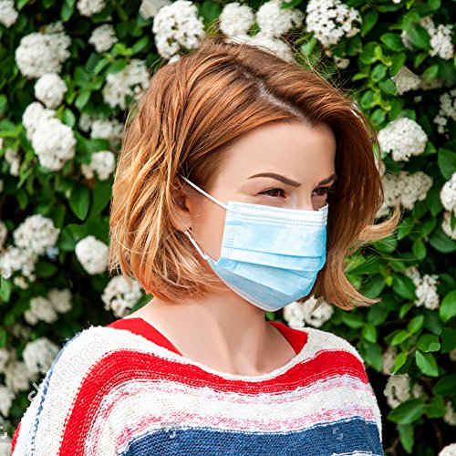 Disposable Face Mask, KABB Individually Wrapped Earloop Face Masks, 4 Ply Thicker Face Mask Hypoallergenic Mask, Procedure Mask for Daily Use 50 Pcs (Rainbow Color) - Thumbnail 5