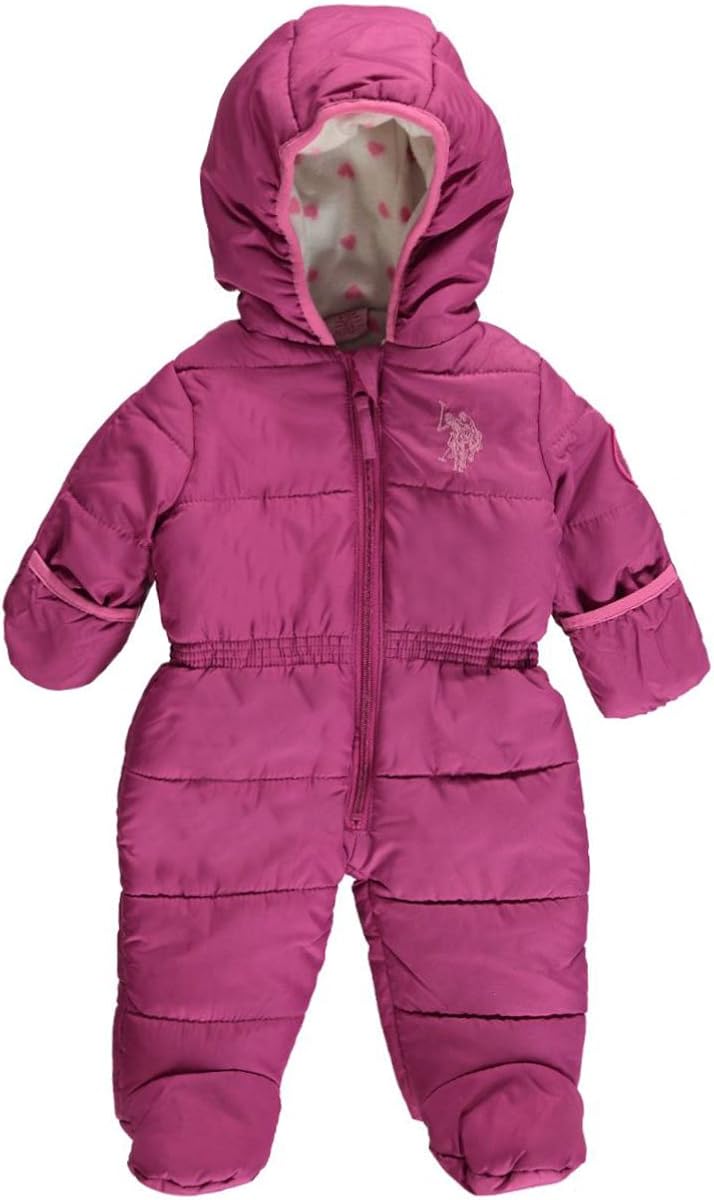 baby girl polo snowsuit