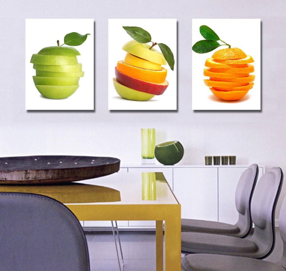 Bernice -Canvas Art,Canvas Print,Stretched and Framed,Fruits Painting,3 Panel Print,Hot Sell Modern Canvas Wall Art Decor, Beautiful Decorative Picture