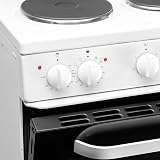 SIA ETSA51W 50cm Twin Cavity Electric Cooker with 4 Plate Hob view 5