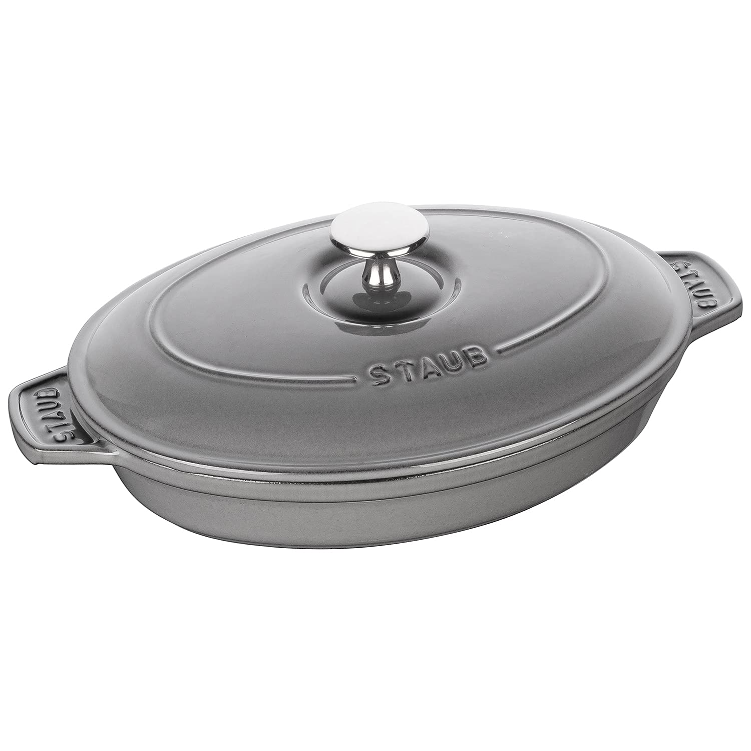 Staub Oval Hot Plate, 23 cm, Graphite Grey, 1332318