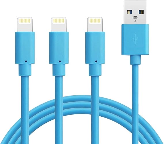 Amazon.com: Quntis - Cable Lightning para iPhone Xs Max XR X 8 Plus 7 Plus  6 Plus 5S SE iPad Pro iPod Airpods y más, color azul