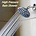 6” Fixed Shower head -High Pressure Showerhead - Anti-clog Anti-leak - DISASSEMBLY CAPACITY - Powerful Shower Spray against Low water flow- Adjustable Metal Swivel Ball 2.5 GPM Chrome