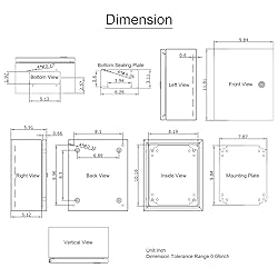 VEVOR NEMA Steel Enclosure, 12 x 10 x 6'' NEMA 4X