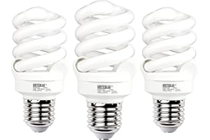 UNITEDLUX E26 Spiral CFL Light Bulbs Medium Base 13Watt (60Watt Equivalent) Soft White 2700K, 1040Lm Non-dimmable Compact Flu