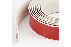 White Floor Transition Strip - Self-Adhesive Vinyl Door Bar & Laminate Floor Joining Strip, 3.28 Feet