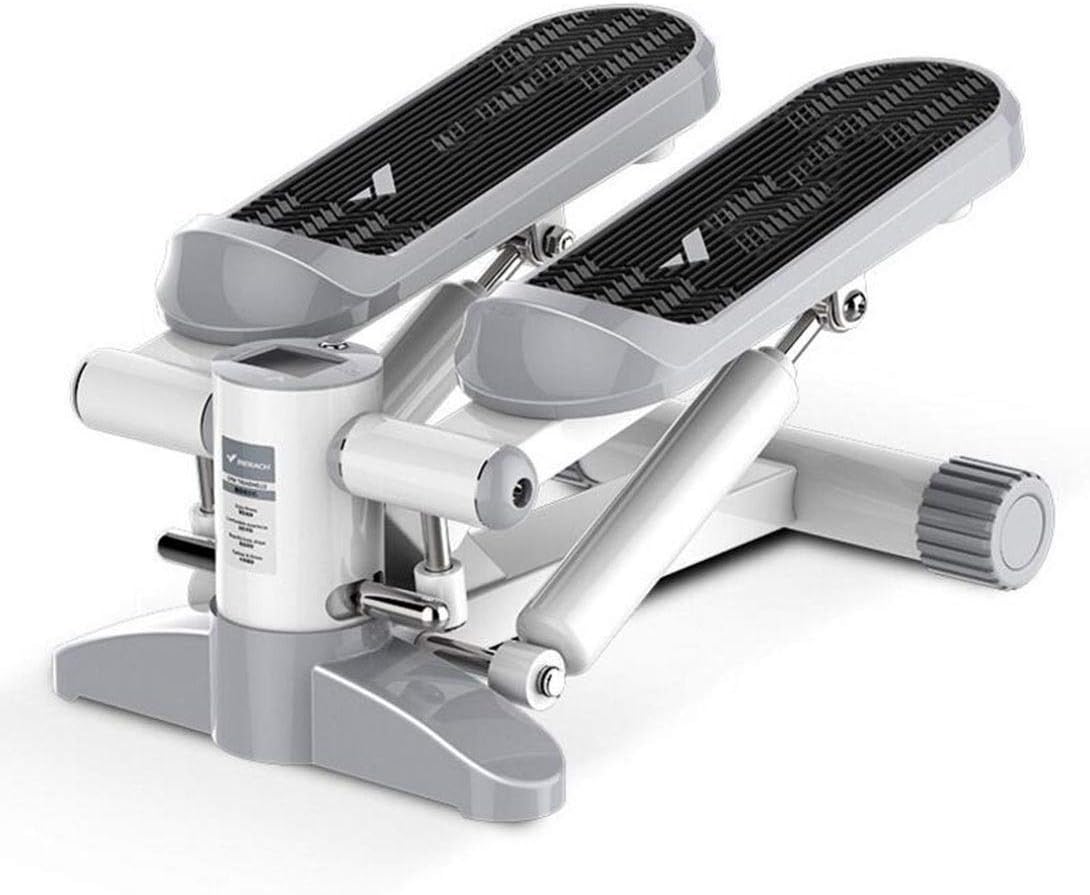 Stand Up Exercise Bike Mini Elliptical Trainers Stepper Pedal w/Adjustable Resistance and LCD Display Exercise Equipment with Resistance Bands and Twisting Action ( Color : Silver , Size : One size )