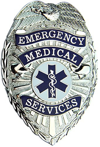 Tactical 365 Operation First Response EMS Paramedic Shield Badge with Colored Star of Life (Nickel)