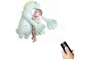 Smart Baby Soother with Remote Control Patting & Warming Comfort, 25.6” Plush Hugging Toy with PE Bean Hot Pack for 0-12 Mont