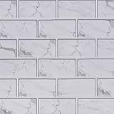 Hopepak Gray/White Marble Wallpaper, Peel and Stick