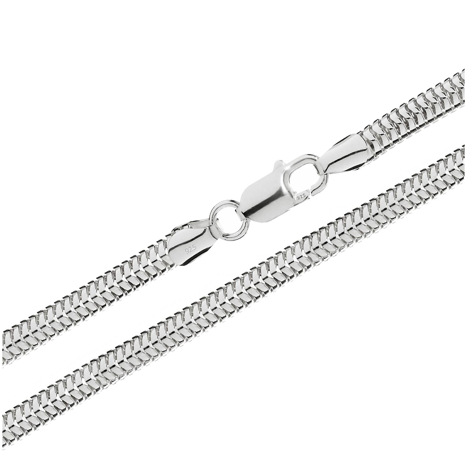 NKlaus 60cm snake chain 5mm 925 sterling silver heavy silver necklace round 4287