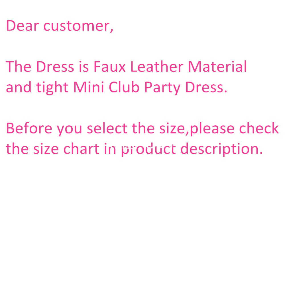 Rozegaga Women Sexy Zipped Up Faux Leather Mini Club Party Dress Lingerie X-Large Blue