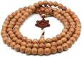 Zen Dear Natural Yew Wood Mala Prayer Beads Bracelet/Necklace - Unisex, 108 Beads, Buddhist Meditation