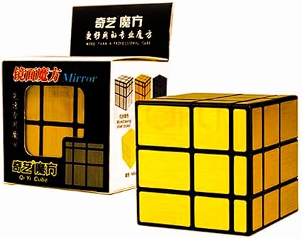 D Eternal QiYi Gold Mirror Cube 3x3 High Speed Magic Rubik Rubix Puzzle Cube