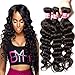 Jolia Hair 8A Grade Virgin Brazilian Natural Wave Hair 3 Bundles, 100% Unprocessed Brazilian Virgin Human Hair Weave Extensions, Natural Black Color, Full Head (16 18 20 inches)