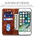 iPhone 8 Case, iPhone 7 Case, SINIANL Leather Wallet Folio Case Book Design Flip Cover with Stand and ID Credit Card Slot Magnetic Closure for iPhone 8/7