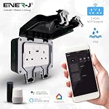 EnerJ Smart Outdoor 13A IP55 2 Gang Socket with USB WiFi Control view 9