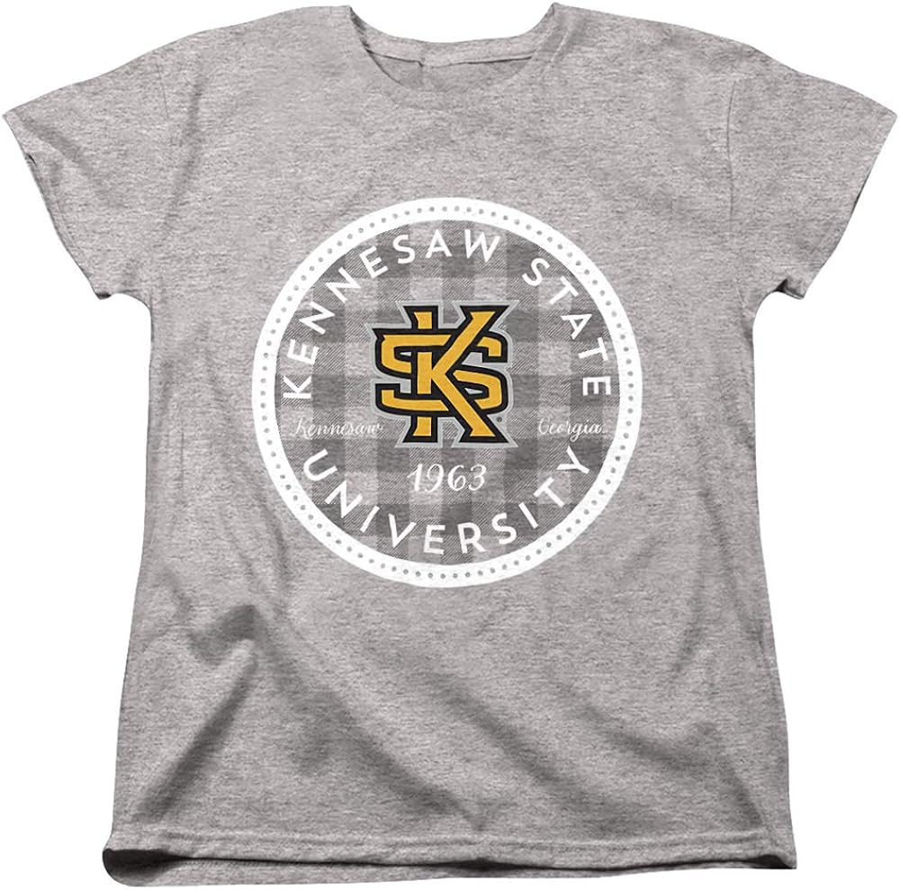 Kennesaw State University Official Plaid Badge Women's T Shirt Clothing