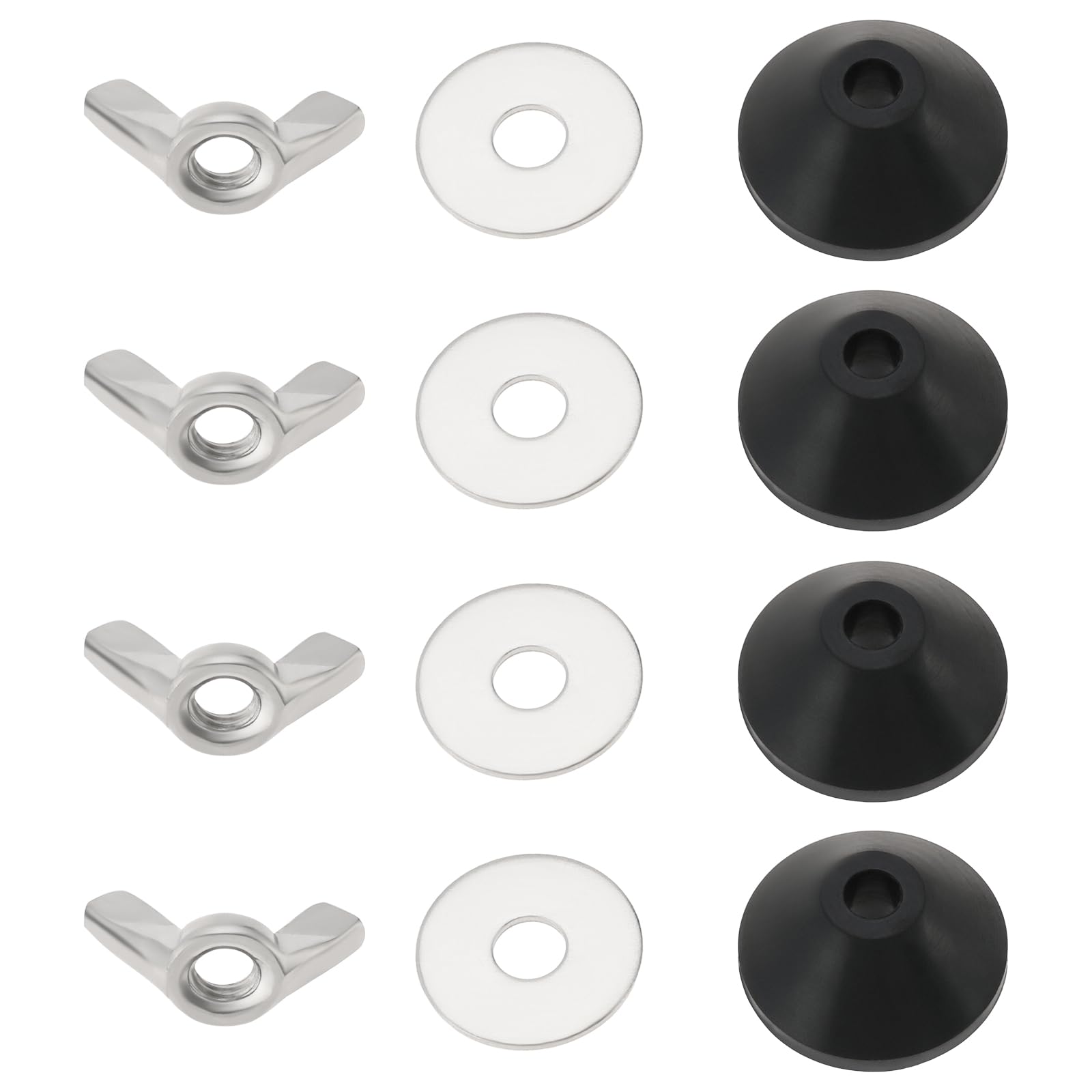 VGOL 2 Sets M6 Bolt Rubber Dome Foam Washer Set Toilet Cistern Seal Kit Toilet Seat Universal Hhinge Accessories Toilet Seat Gasket Nut Fasteners