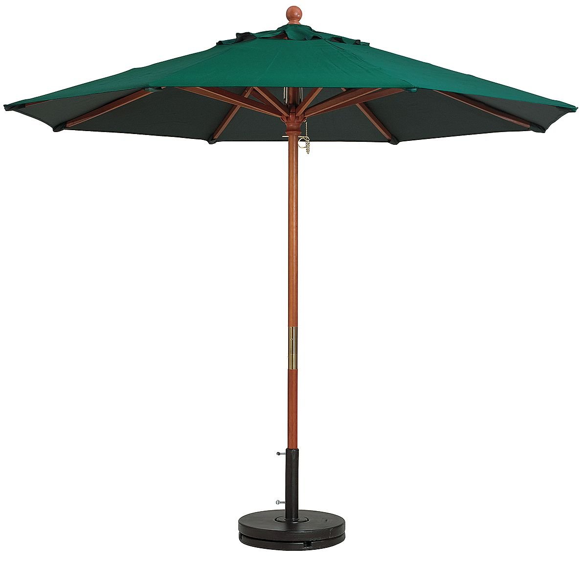 Amazon Com 7ft Wooden Market Umbrella Forest Green Industrial Scientific