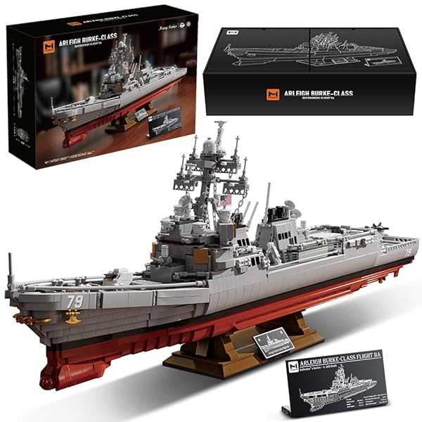 MISINI M7021 ARLEIGH BURKE-CLASS DESTROYER 1:200 BUILDING BLOCKS...