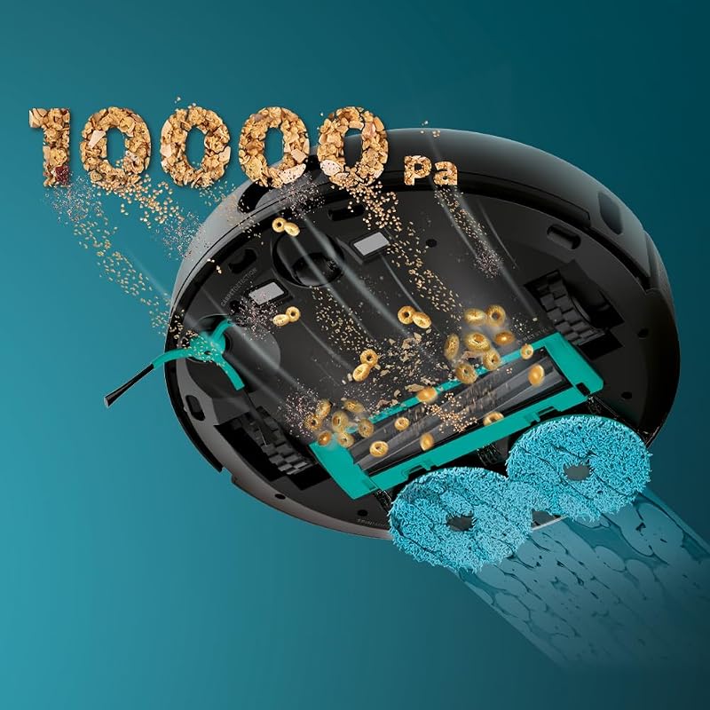 Aspirador de pó robô cecotec conga 9990 ai spin revolution ultra power home, 10.000 pa, navegação a laser, base com esvaziamento automático, inteligência artificial, prevenção de objetos, controle de aplicativos, autonomia de 240 min