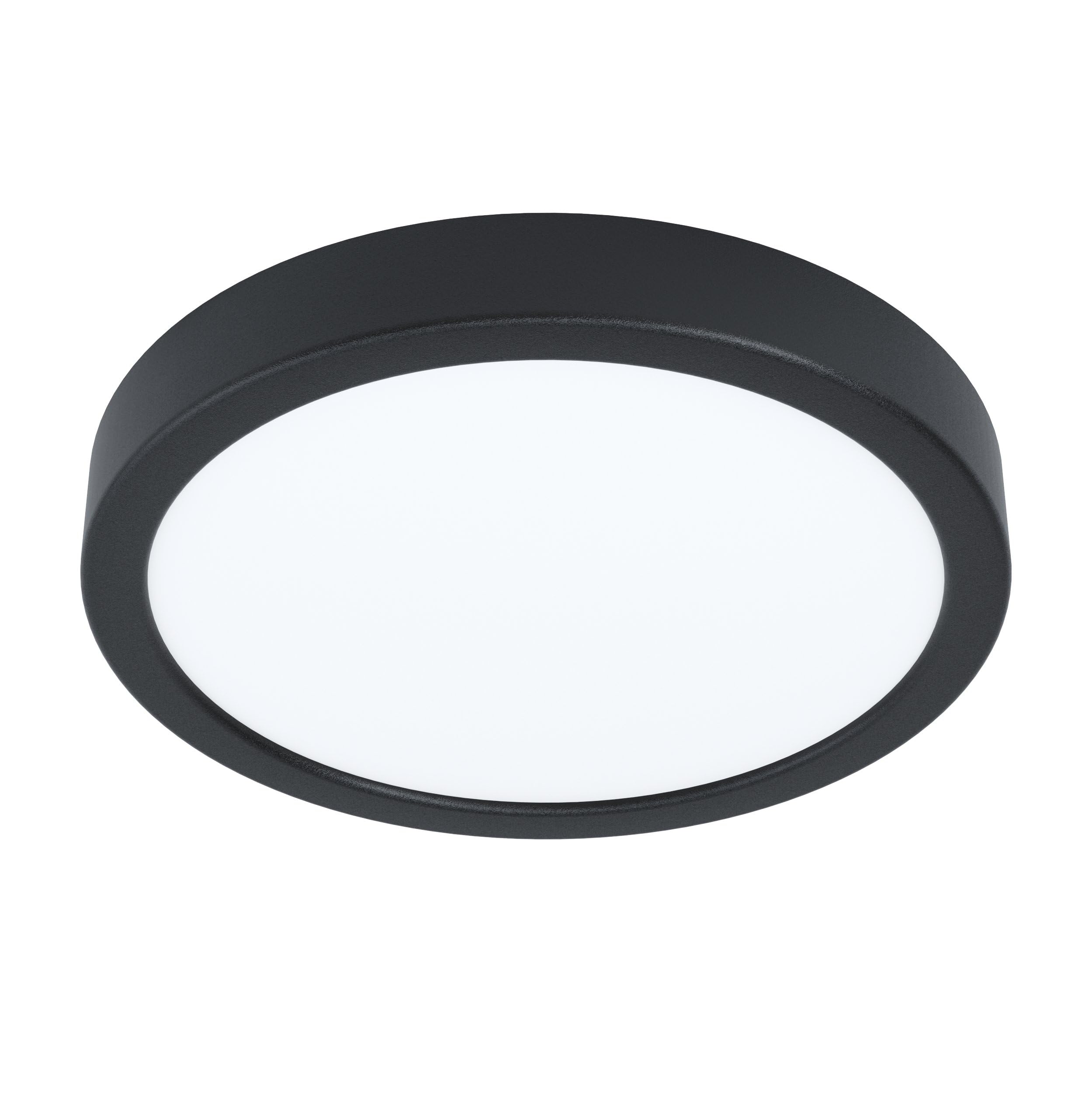 EGLO Fueva 5 LED Ceiling Light, Diameter 21 cm, 1-Bulb Surface-Mounted Light Made of Steel and a Plastic Light Area, Ceiling Light in Black, White, LED Surface Light, Neutral White