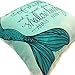 YOUR SMILE Mermaid Cotton Linen Decorative Throw Pillow Case Cushion Cover Pillowcase for Sofa 18 x 18 Inch,Teal
