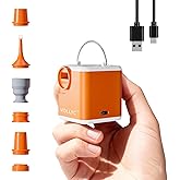 Portable Air Pump for Inflatables, 2400mAh Ultra Powerful Mini Air Mattress Pump with Camping Light, 4.5kPa Electric Air Pump Camping Gear for Pool Float, Air Mattress,Vacuum Storage Bags