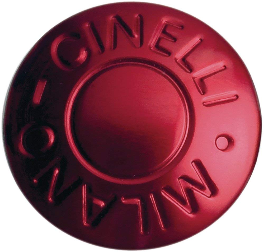 Cinelli Anodized Milano Bar End Plugs Pair, Red, One Size